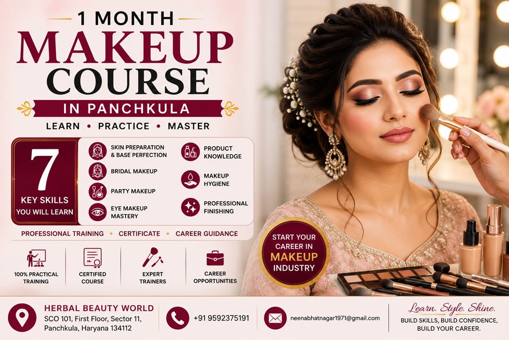 1 Month Makeup Course in Panchkula at Herbal Beauty World