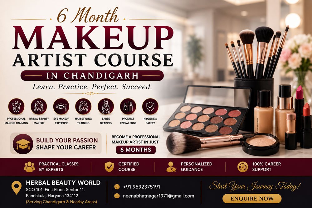 6 Month Makeup Artist Course in Chandigarh at Herbal Beauty World