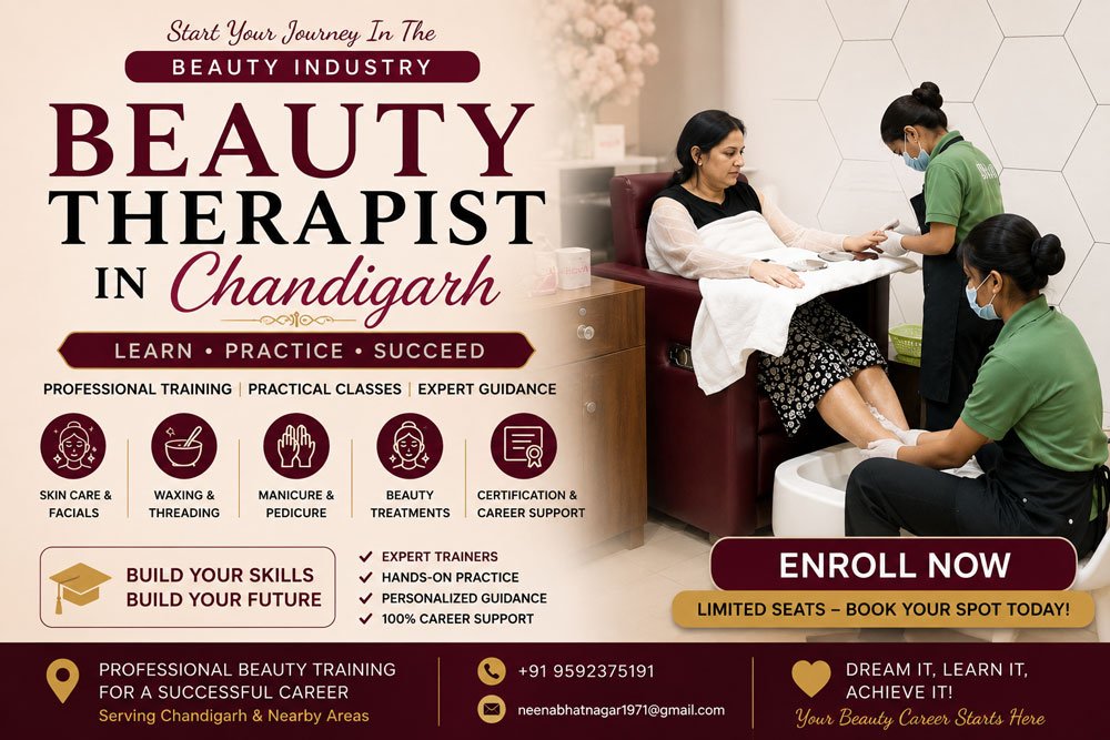 Beauty Therapist in Chandigarh Professional Beauty Therapy Course at Herbal Beauty World