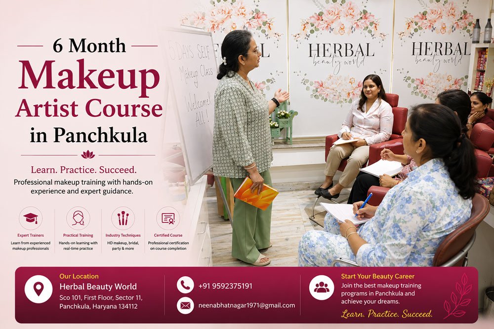 6 Month Makeup Artist Course in Panchkula at Herbal Beauty World