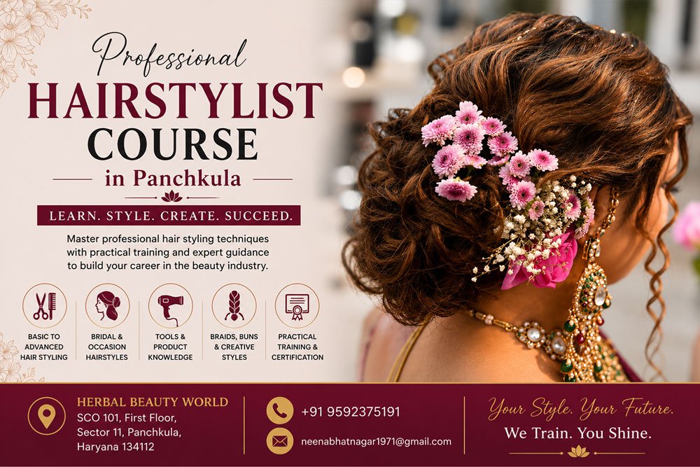 Professional Hairstylist Course in Panchkula at Herbal Beauty World