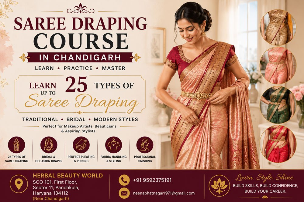 Saree Draping Course in Chandigarh – Learn 25 Draping Styles