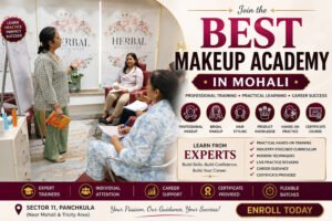 Best Makeup Academy in Mohali with Professional Makeup Training, Bridal Makeup & Hands-on Practical Classes